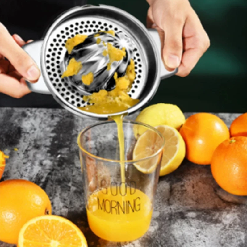 Immersion Hand Blender Set - 1Pc ポータブルレモンオレンジ手動フルーツジューサー 304 ステンレス鋼キッチンアクセサリーツール柑橘類生ハンドプレスジュースメーカー