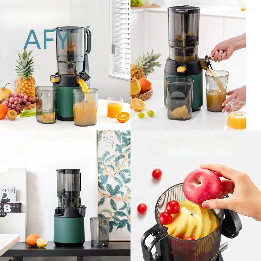 Electric Slow Juicer Cold Press - 220V低速ジューサー コールドプレス抽出器 電動フルーツジューサーマシン フィルター不要 簡単洗浄 大口径