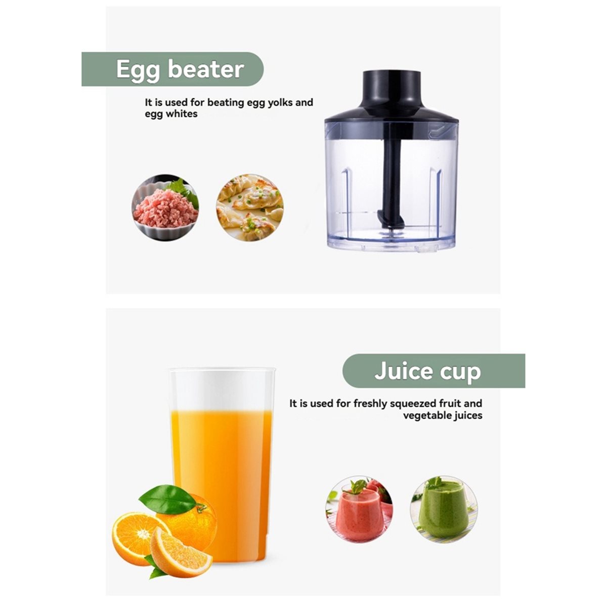 Immersion Hand Blender Set - wilwill 電動ハンドブレンダー 5 in 1 多目的浸漬ブレンダーセット