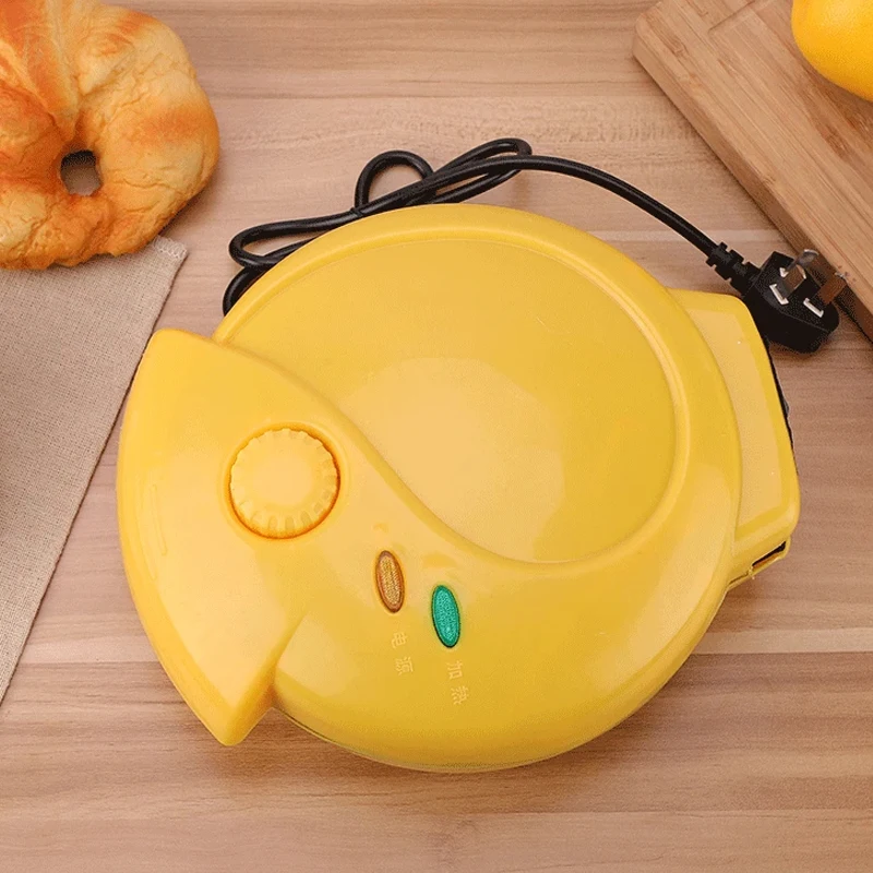 Mini Waffle Maker Machine - 電気ケーキメーカー朝食マシン両面加熱全自動家庭用多機能漫画ケーキワッフルマシン