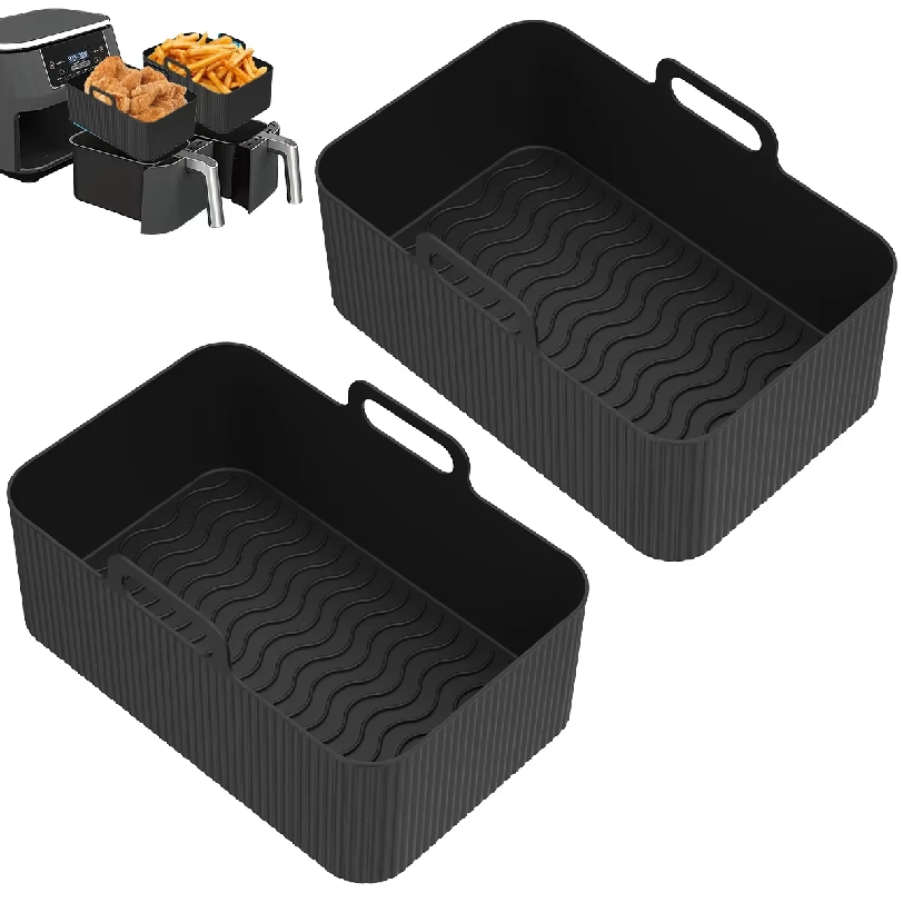 Air Fryer Silicone Pot Liner - 2個入り エアフライヤー シリコンポット エアフライヤーライナー 耐熱 エアフライヤー