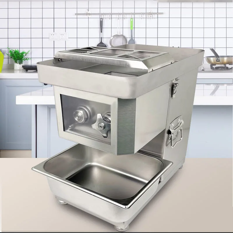 Automatic Meat Slicer Home - 電気家庭用&商業用肉スライサー ステンレス鋼スライサー ワイヤーカッター 自動肉挽き機 スライス肉ダイシングマシン