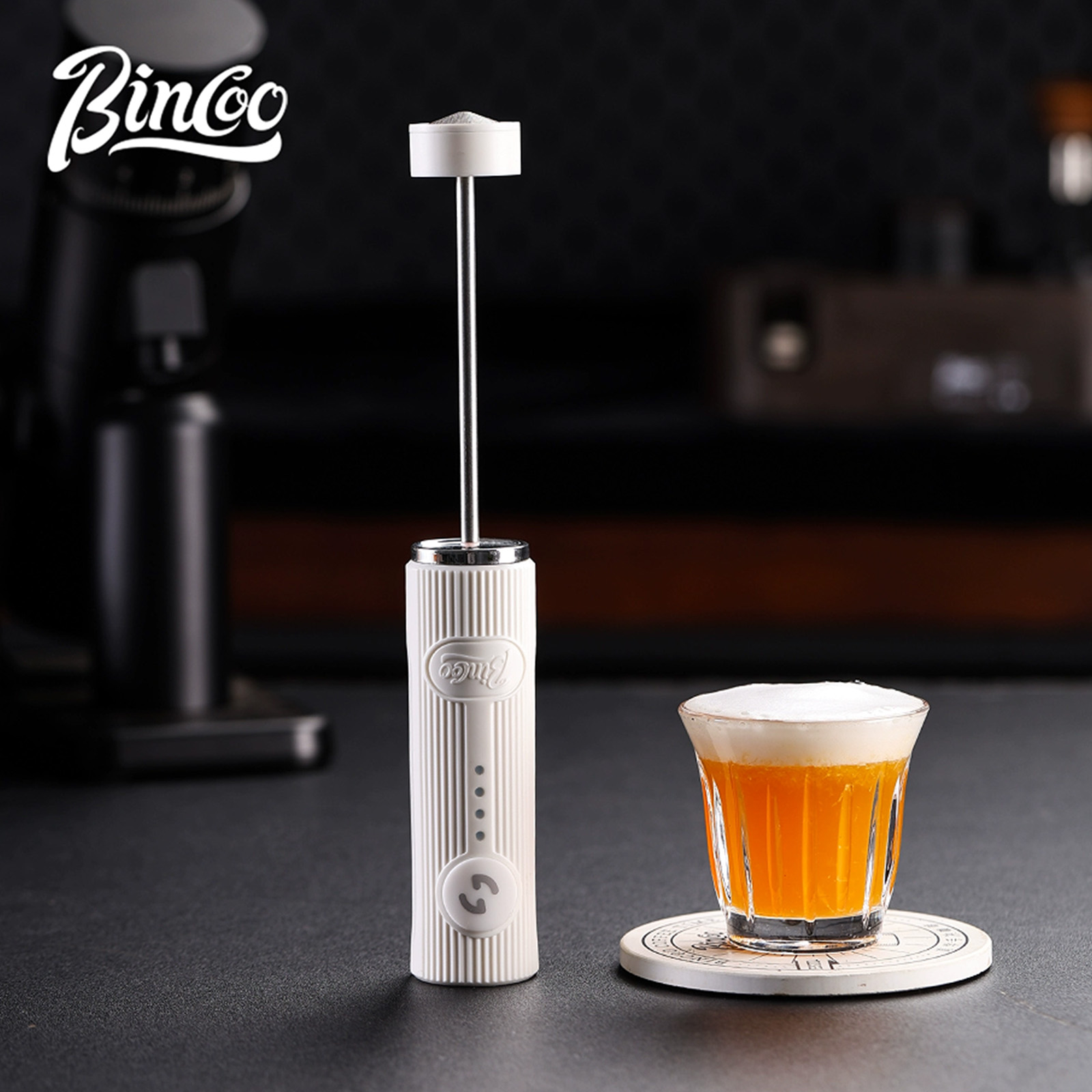 Electric Milk Frother Handheld - Bincoo 新しいミルクフォーマーコーヒー泡立て器ミキサー電動ブレンダーエッグビーターミニ泡立て器ハンドルスターラーカプチーノメーカー調理ツール