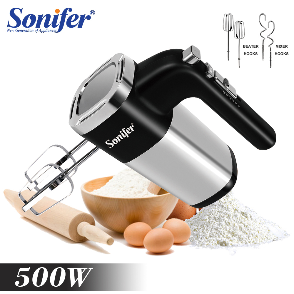 Immersion Hand Blender Set - ソニファー-電気食品ミキサー、キッチンハンドブレンダー、クリーム、キャンディー、ベーカリー、ケーキ、卵ビーター、500W