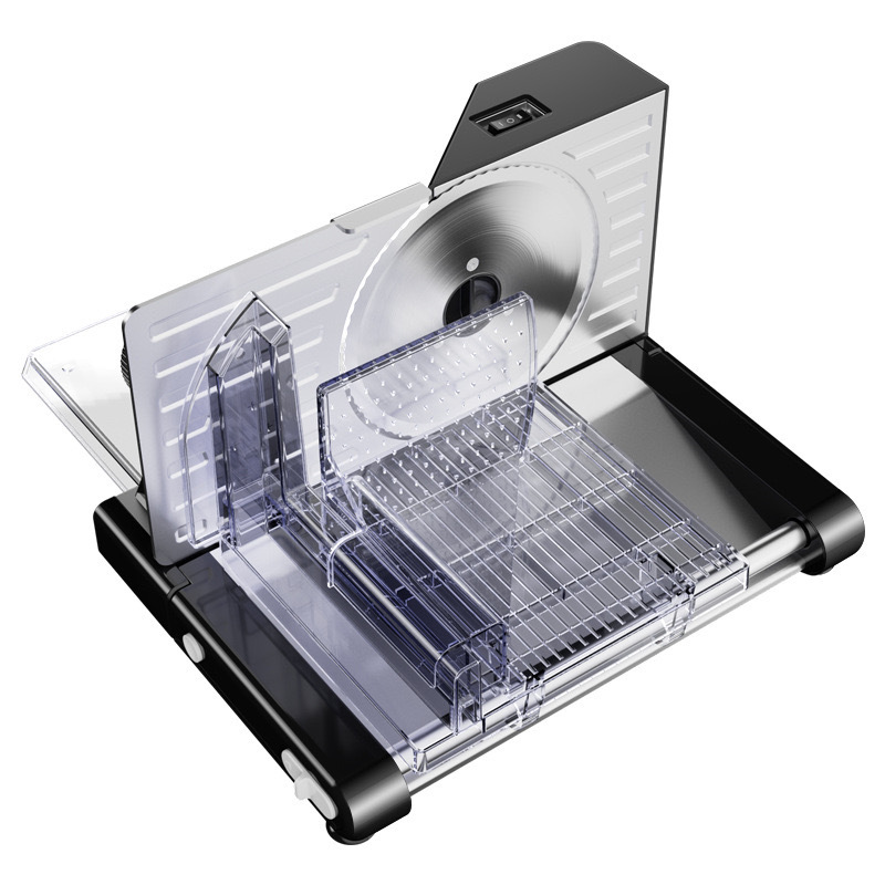 Automatic Meat Slicer Home - 220V/110V 家庭用電気デリフードスライサー調節可能な切断厚さ自動パンチーズ肉切断機 2026