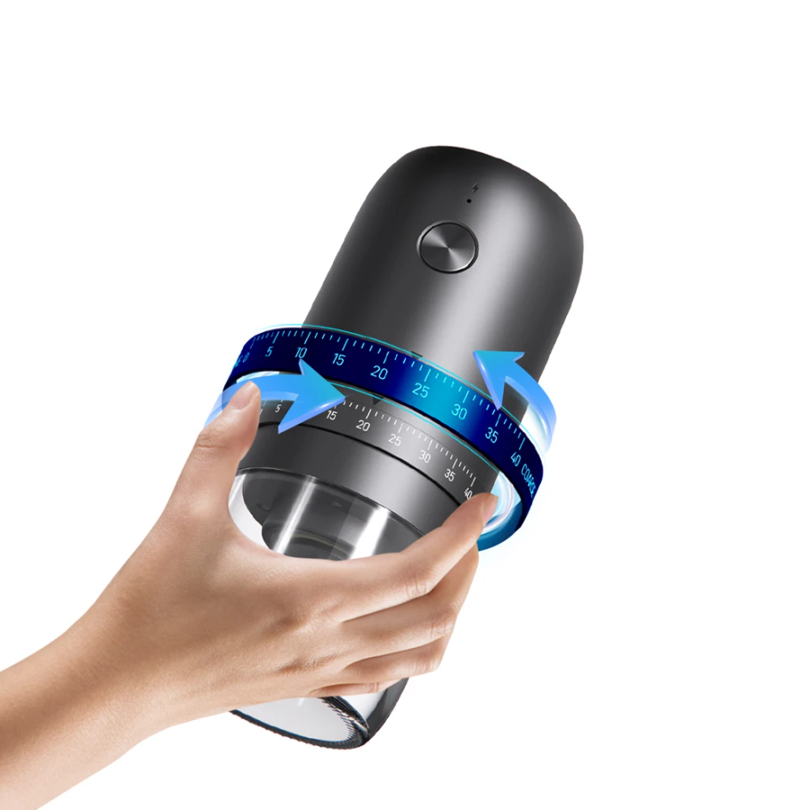 Coffee Bean Grinder Electric - ポータブル 1800mAh 電動コーヒー豆グラインダー 40 ギア外部調整可能な家庭用充電式グラインダー家庭用コーヒーマシン