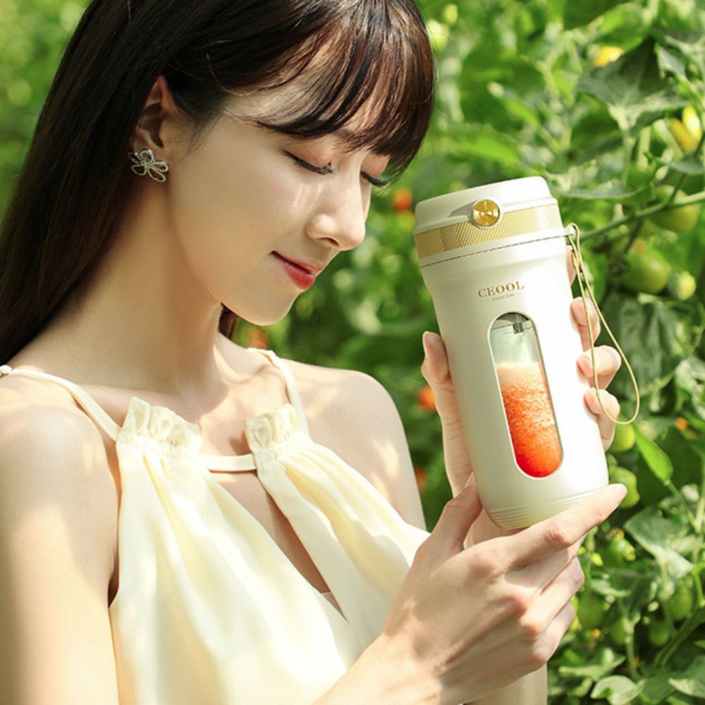 Portable Blender Usb Rechargeable - ポータブル4/10枚刃フルーツブレンダーカップ、取り外し可能なストロー付き350MLスムージーメーカーカップ、USB充電式ミニアイスクラッシャー、旅行用