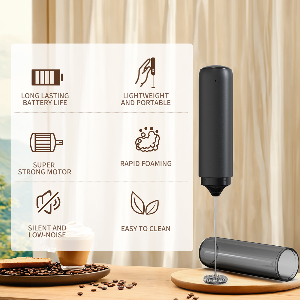 キッチン強力なスターラーミルク泡立て器ハンドヘルドフォームメ - Electric Milk Frother Handheld のレビューと価格