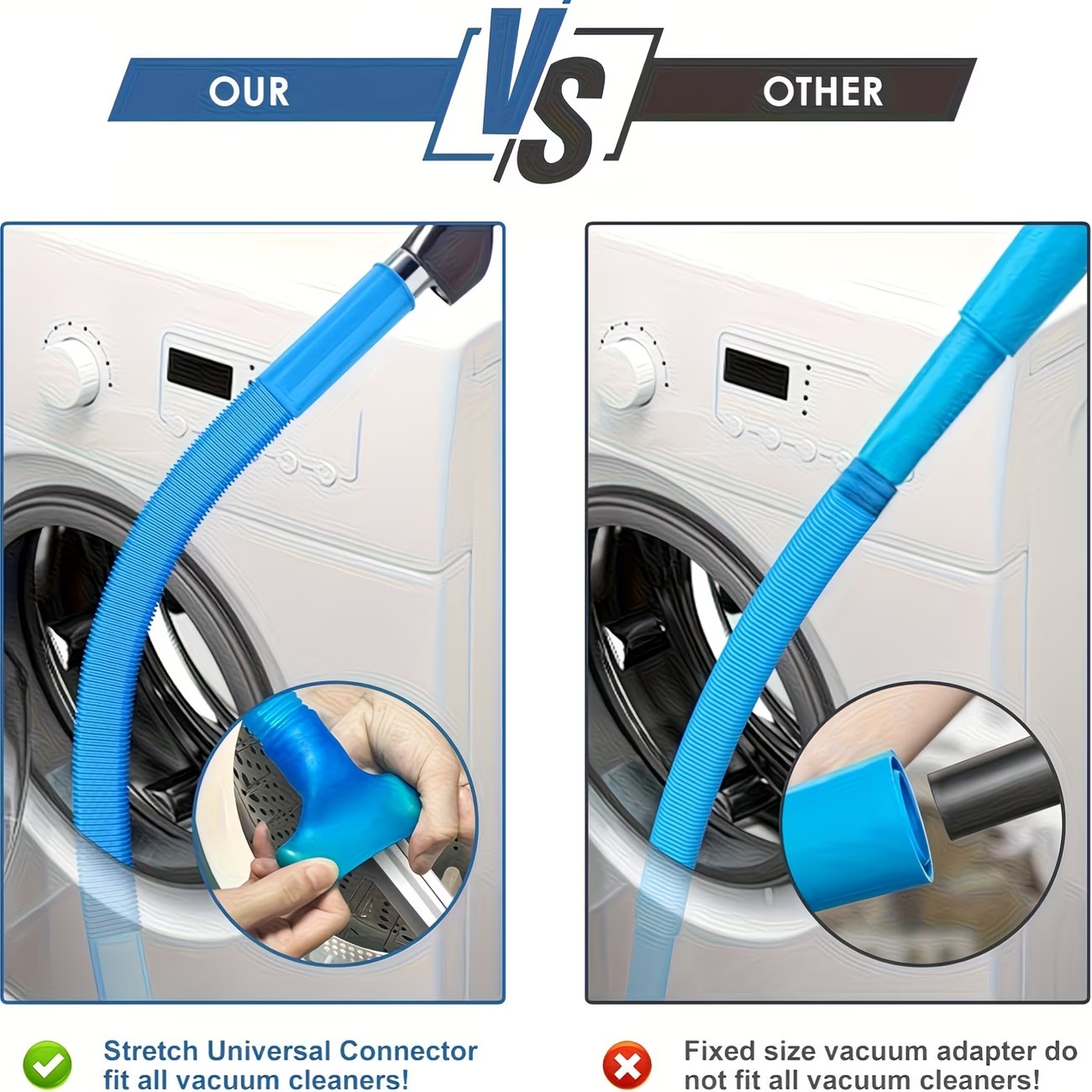 1個入り乾燥機通気口クリーナーホース - 柔軟な糸除去用真空 - Laundry のレビューと価格