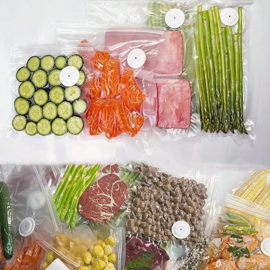 30 個の再利用可能な真空バッグ + 1 つのコンパクト真空 - Food Vacuum Sealer Machine のレビューと価格