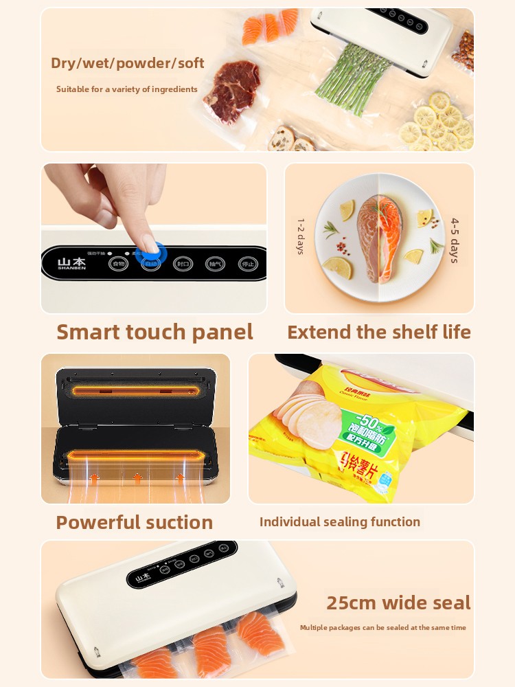 ミニ真空シーラーマシン自動家庭用食品シーリングマシン、スナッ - Food Vacuum Sealer Machine のレビューと価格