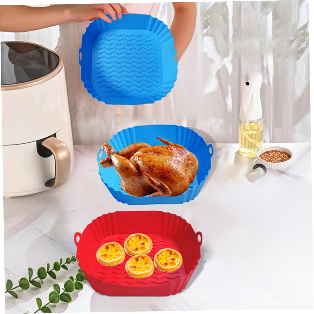 ノンスティックシリコンエアフライヤーライナー ソフトフライド - Air Fryer Silicone Pot Liner のレビューと価格