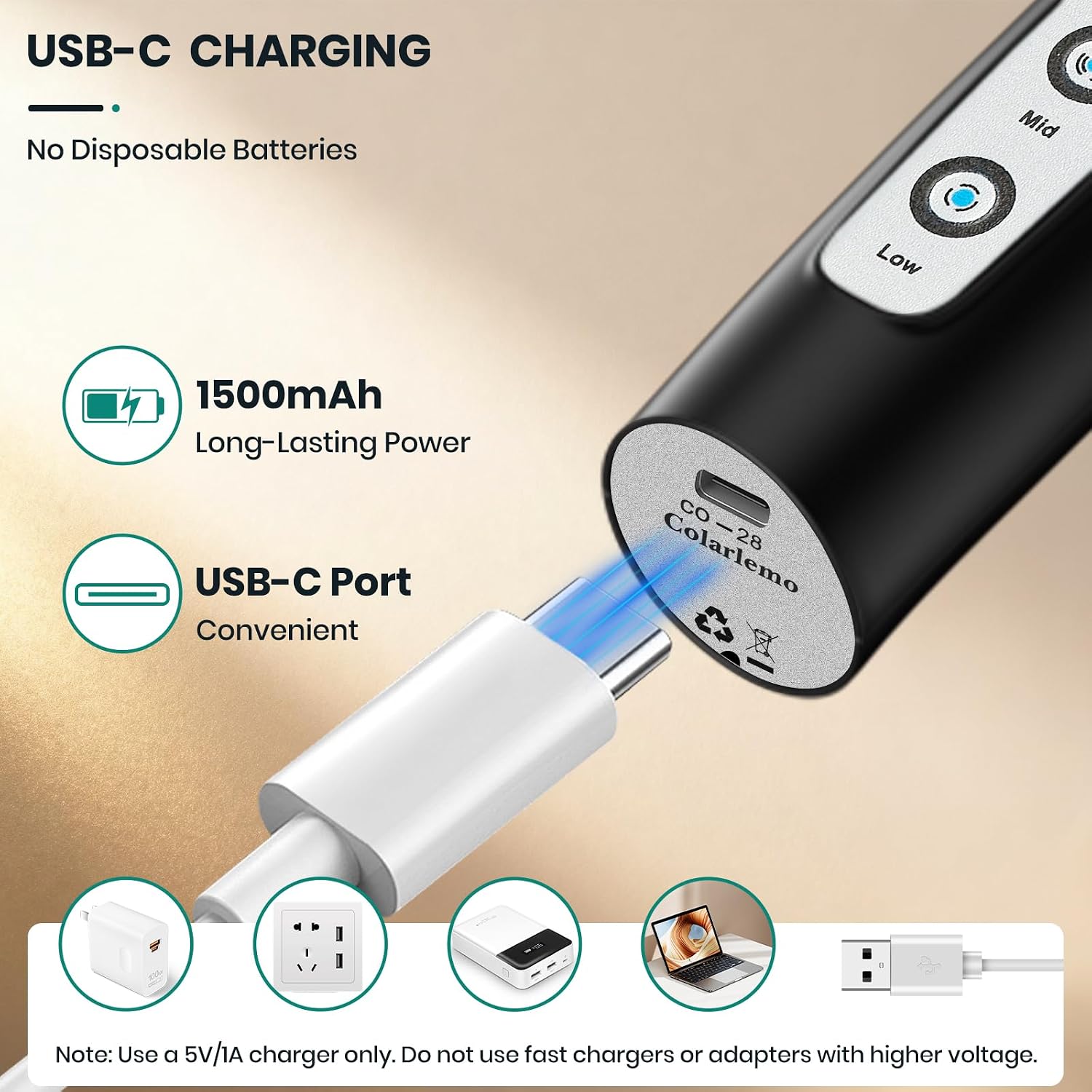 充電式ミルク泡立て器、ハンドヘルド、3段階速度調整可能な電動 - Electric Milk Frother Handheld のレビューと価格
