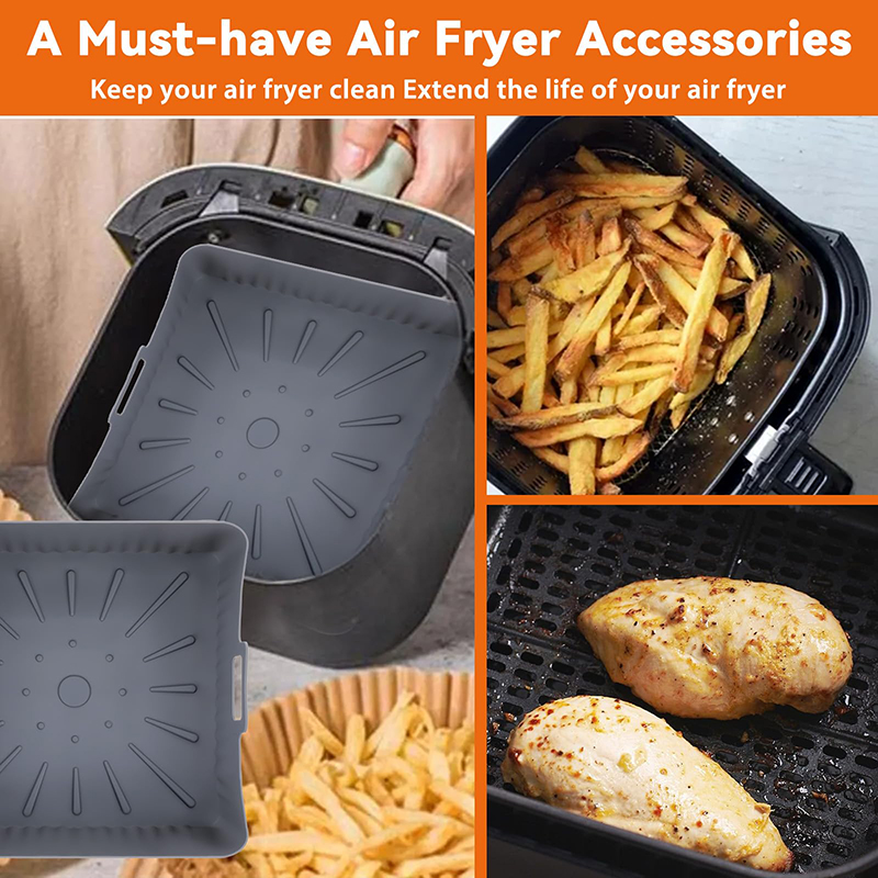 大 23 センチメートルエアフライヤーシリコンバスケット 9 - Air Fryer Silicone Pot Liner のレビューと価格