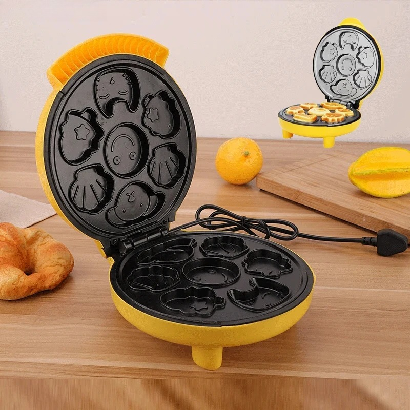 電気ケーキメーカー朝食マシン両面加熱全自動家庭用多機能漫画ケ - Mini Waffle Maker Machine のレビューと価格