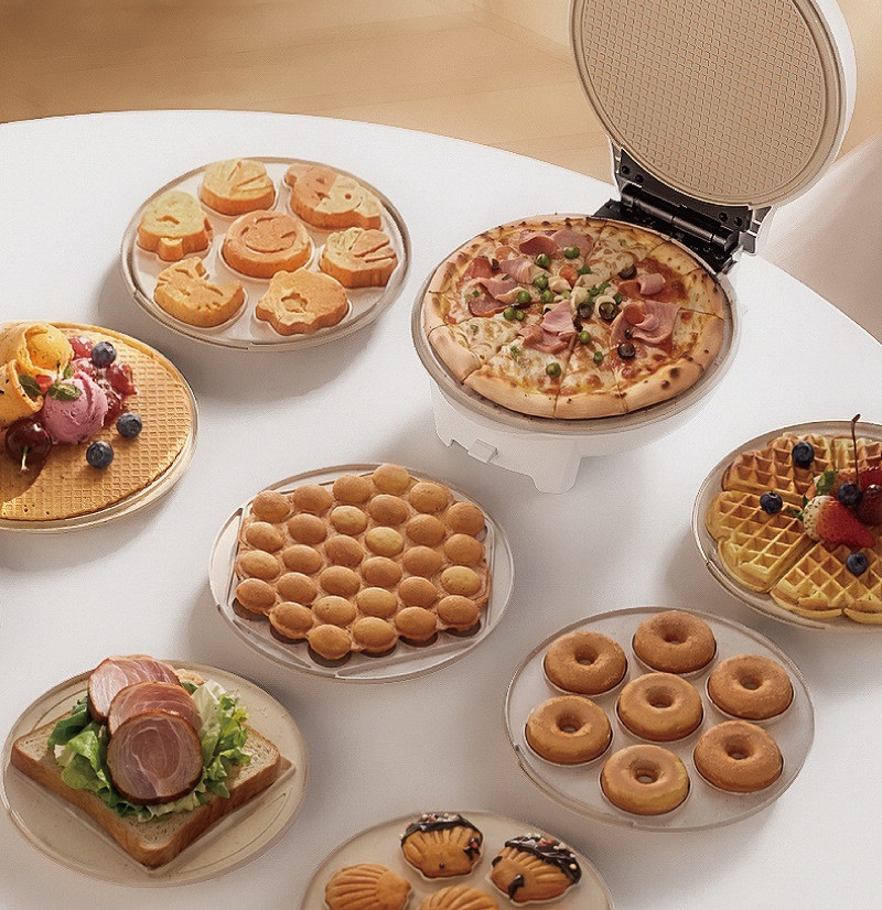 750 ワットミニサンドイッチメーカー電気パンケーキメーカー - Mini Waffle Maker Machine のレビューと価格