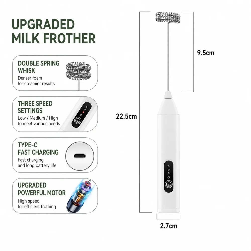 ミルクフォーマーとエッグビーター、電動ハンドミキサー、コーヒ - Electric Milk Frother Handheld のレビューと価格