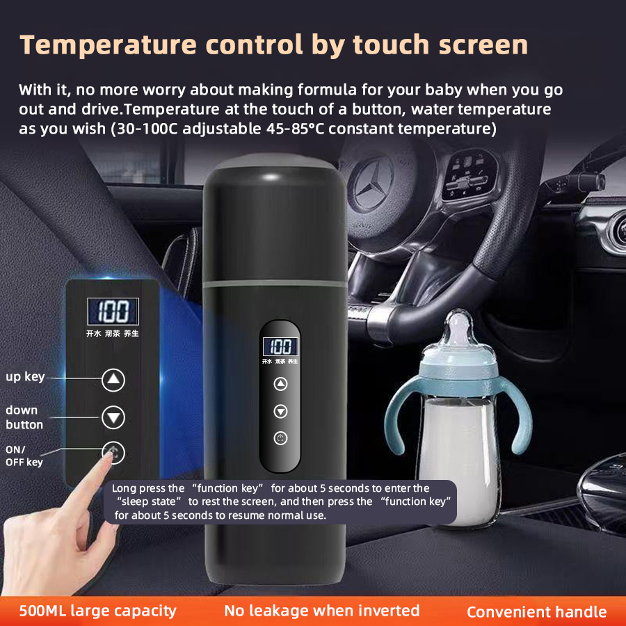 12V 24V 車用加熱カップ 500ml 温度調節可能な電 - Electric Kettle Temperature Control のレビューと価格