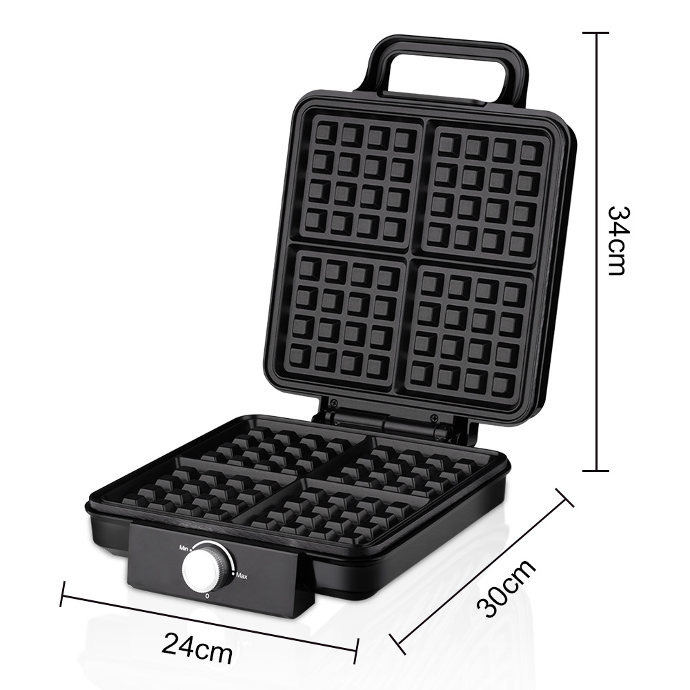 4 スライスベルギーワッフルメーカー 1500 ワットダブル - Mini Waffle Maker Machine のレビューと価格