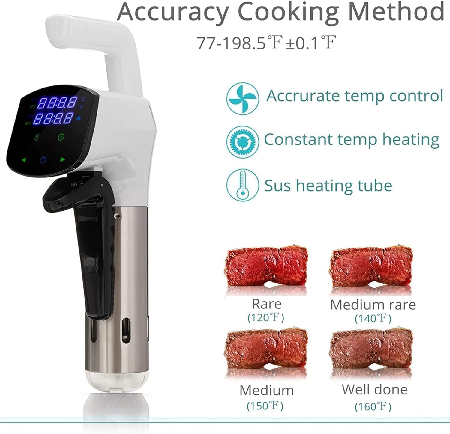 SmartChef Sous Vide マシン 1800W  - Digital Sous Vide Precision Cooker のレビューと価格