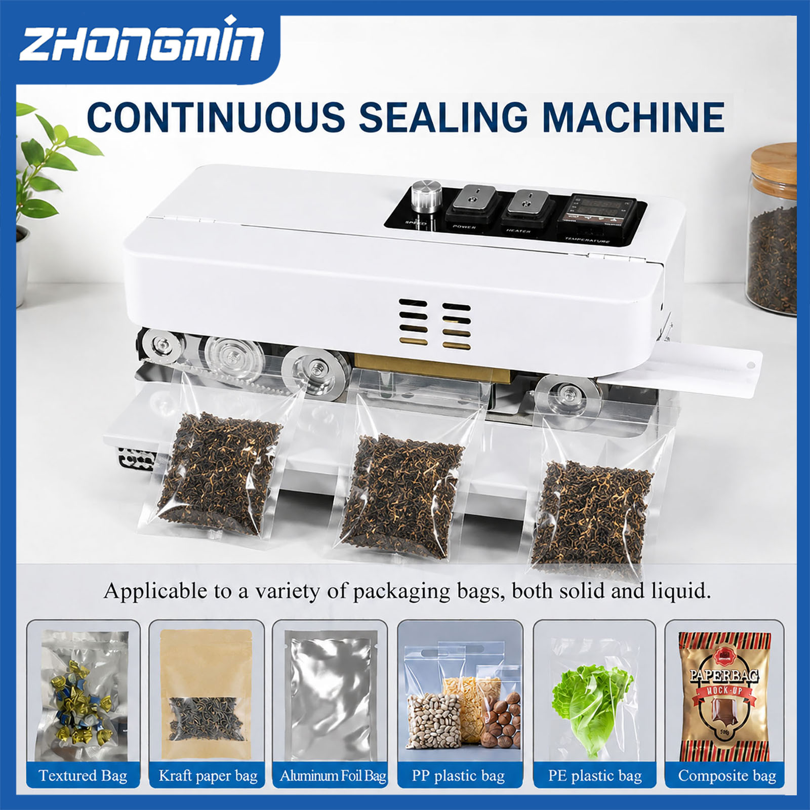 ZHONGMIN 電動真空シーラー 食品保存用 タッチボタン - Food Vacuum Sealer Machine のレビューと価格