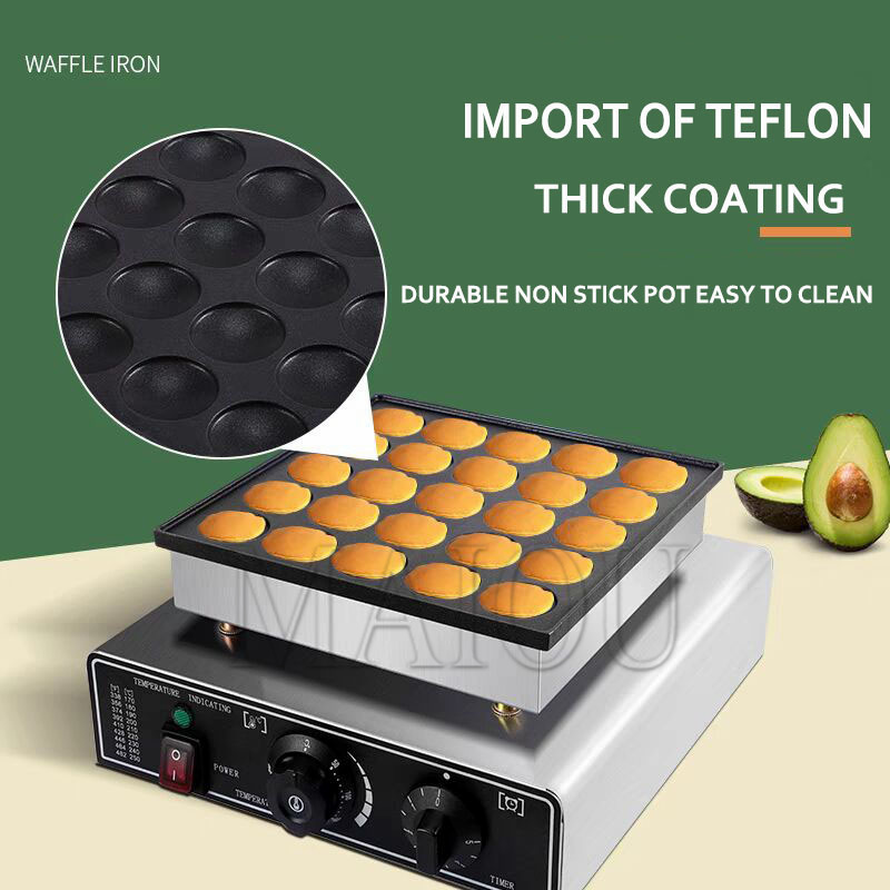 25穴パンケーキワッフルメーカー電気製造機 - Mini Waffle Maker Machine のレビューと価格