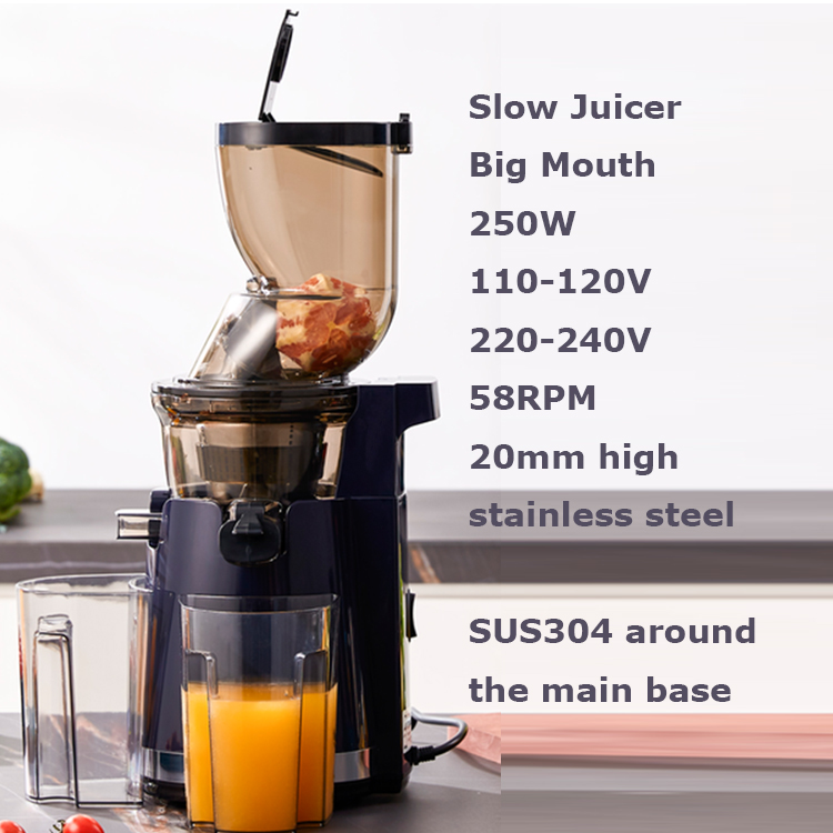 電動スロージューサーブレンダー ステンレス製 プラスチック製 - Electric Slow Juicer Cold Press のレビューと価格