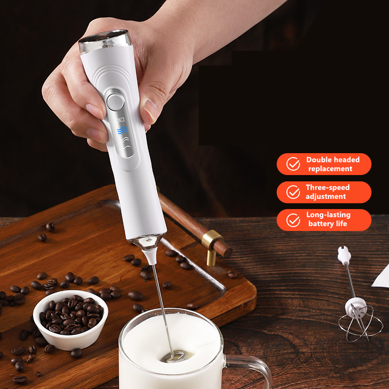 ワイヤレス電動ミルク泡立て器と卵ビーター、タイプC 3段階速 - Electric Milk Frother Handheld のレビューと価格