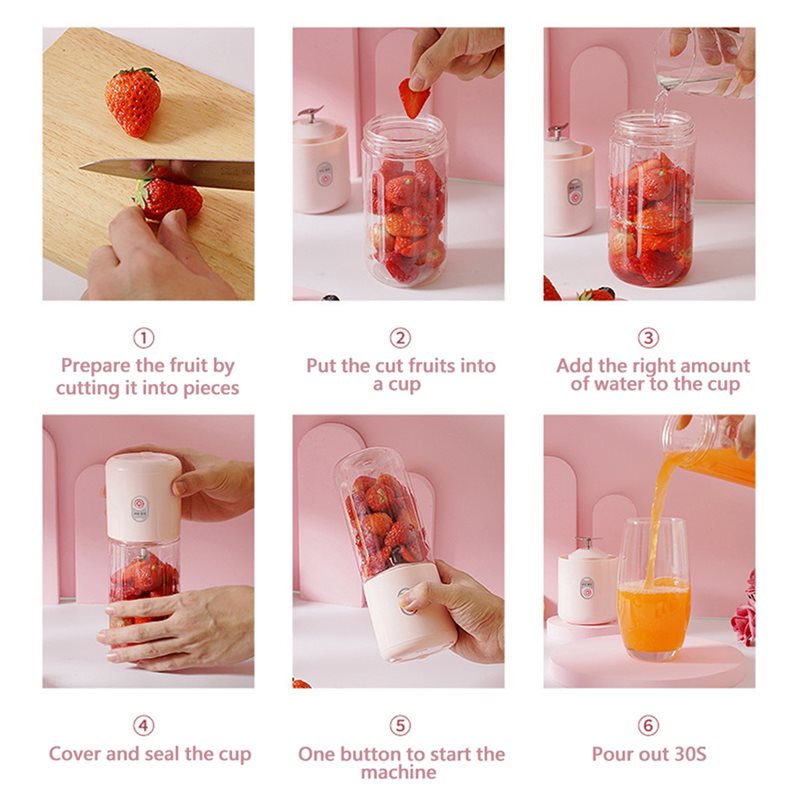 ABBP-USB充電式ポータブルブレンダー 500ml フレ - Portable Blender Usb Rechargeable のレビューと価格