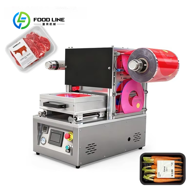 カスタマイズ可能な半自動電動MAPトレイシーラー真空ガス充填 - Food Vacuum Sealer Machine のレビューと価格