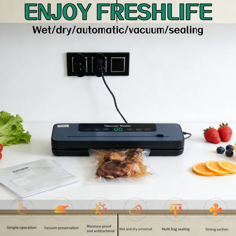 2026年式 6-in-1 自動電動真空シーラー 乾湿両用食 - Food Vacuum Sealer Machine のレビューと価格