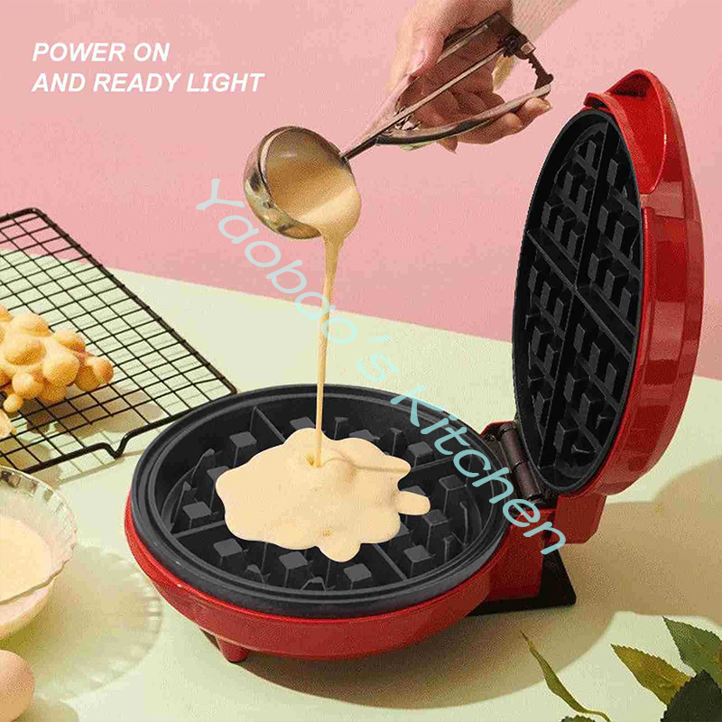 ミニ電動おろし金,ケーキ,デザート,朝食,調理器具用の多機能 - Mini Waffle Maker Machine のレビューと価格