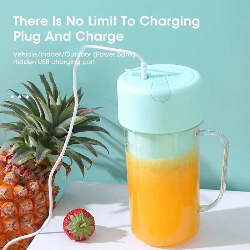 ポータブルUSB充電式300ml電動ジューサーカップ、ストロ - Portable Blender Usb Rechargeable のレビューと価格