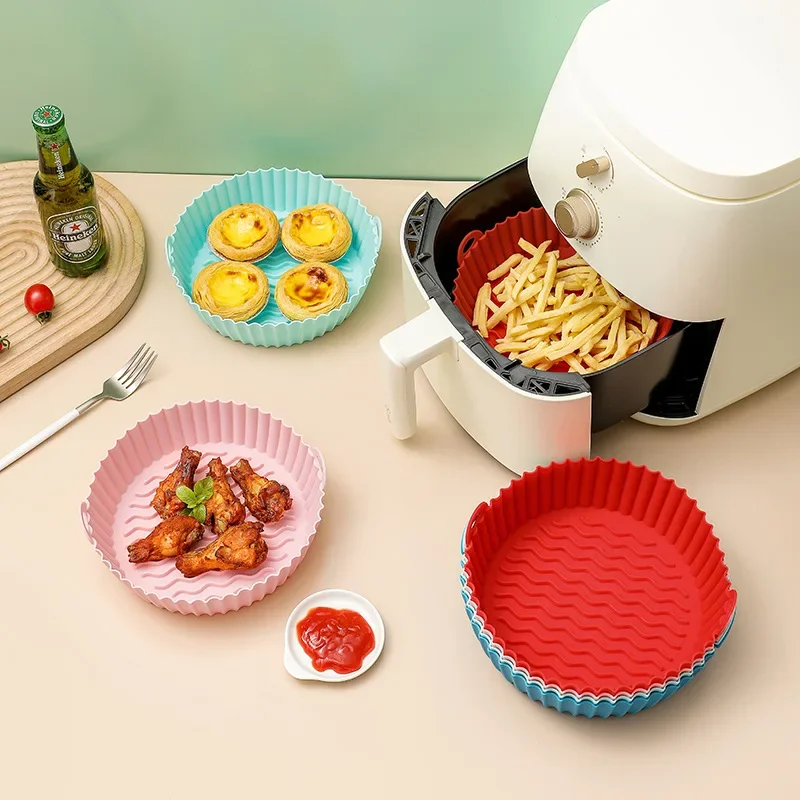 エアフライヤー用ベーキングペーパー シリコン製BBQバスケッ - Air Fryer Silicone Pot Liner のレビューと価格
