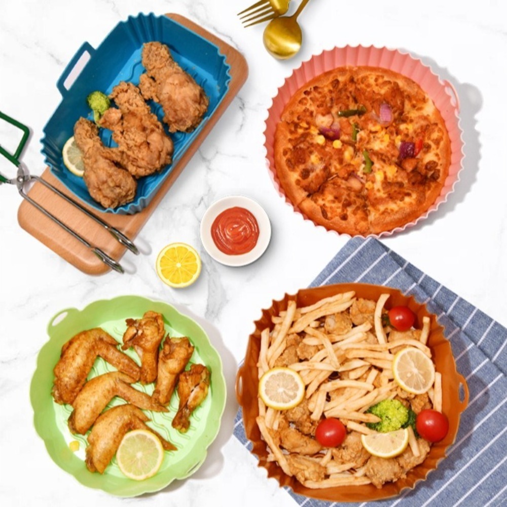 ノンスティックシリコンエアフライヤーライナー、型用ライナー、 - Air Fryer Silicone Pot Liner のレビューと価格