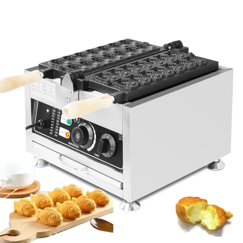 ミニ魚型ワッフルメーカー タイ焼き機 14個焼き 電気式 1 - Mini Waffle Maker Machine のレビューと価格