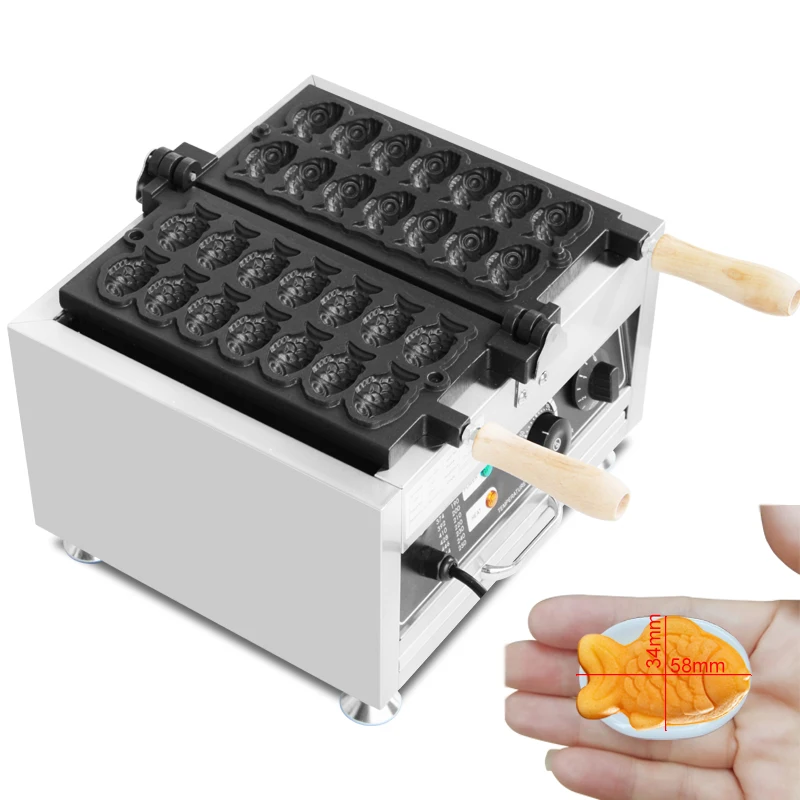 ミニ魚型ワッフルメーカー タイ焼き機 14個焼き 電気式 1 - Mini Waffle Maker Machine のレビューと価格