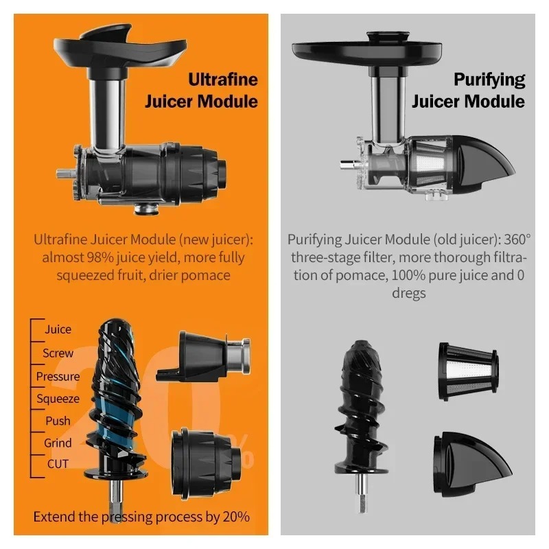 野菜と果物のスロージューサー、250W、スクリューコールドプ - Electric Slow Juicer Cold Press のレビューと価格